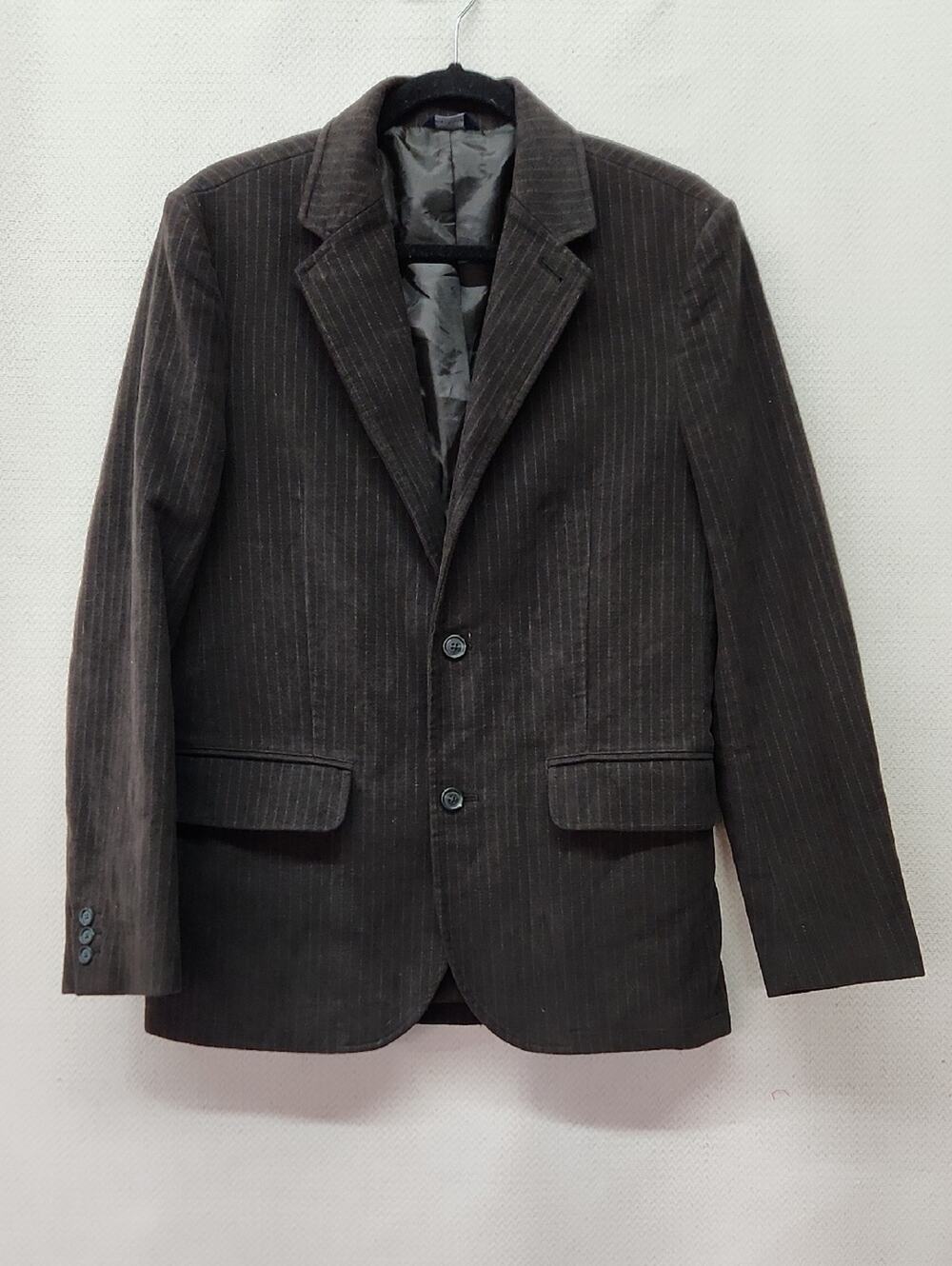 GAP Men's Dark Brown Pinstripe Blazer